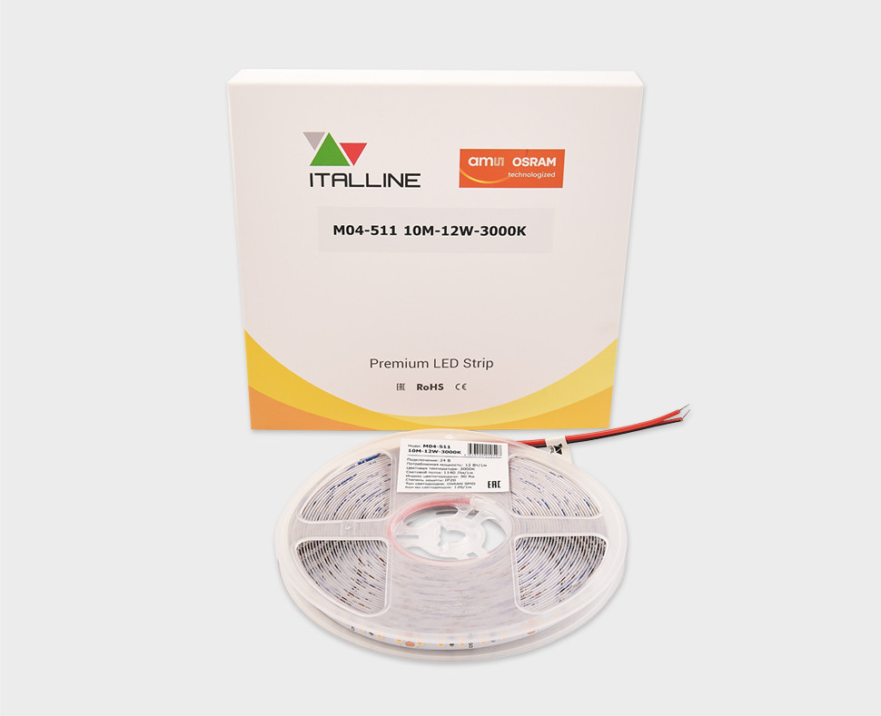 Светодиодная лента Italline M04-511 10M-12W-3000K Светодиодная лента Italline M04-511 10M-12W-3000K