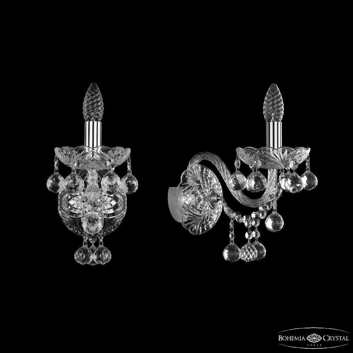 Бра Bohemia Ivele Crystal 1409B/1/160/XL Ni Бра Bohemia Ivele Crystal 1409B/1/160/XL Ni