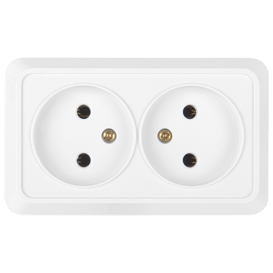 Розетка двойная 2П General Альфа 477008