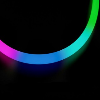 Светодиодная герметичная лента Arlight SPI-MOONLIGHT-TOP-G180-D40mm 12V RGB 360deg (21.6 W/m, IP65, 5m, wire x1) 048828