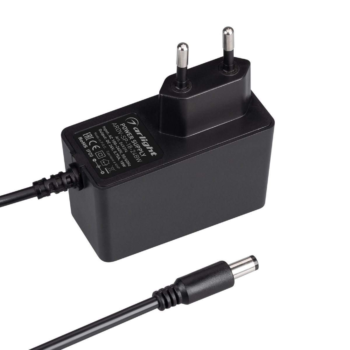 Блок питания Arlight ARDV-SP-18-24BW (24V, 0.75A, 18W) 049394 Блок питания Arlight ARDV-SP-18-24BW (24V, 0.75A, 18W) 049394