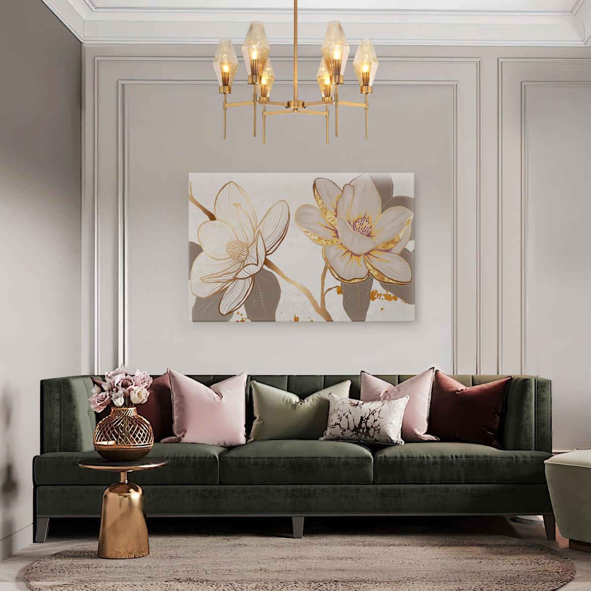 Люстра на штанге Eurosvet Prism 60143/6 латунь a061936