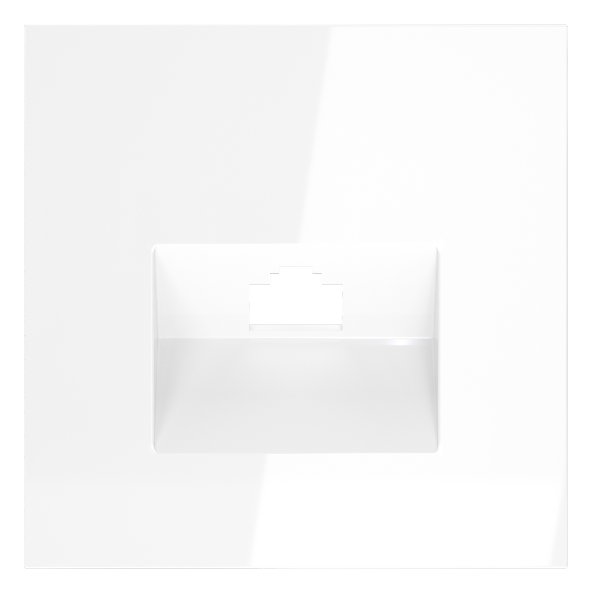 Накладка для розетки компьютерной RJ45 кат.6 Voltum S70 (белый глянцевый) VLS001301