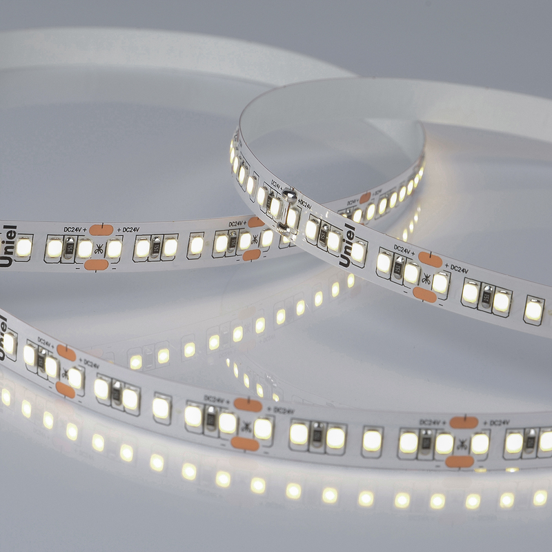 Светодиодная лента Uniel ULS-2835-168LED/m-10mm-IP20-DC24V-14W/m-5M-4000K катушка в герметичной упаковке Светодиодная лента Uniel ULS-2835-168LED/m-10mm-IP20-DC24V-14W/m-5M-4000K катушка в герметичной упаковке