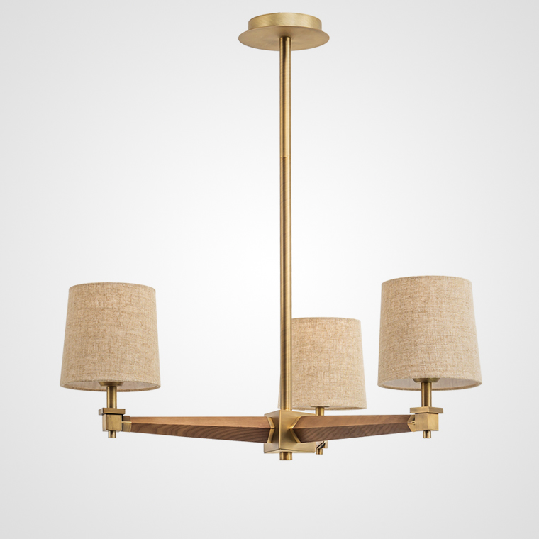 Люстра на штанге ImperiumLoft Stavra Jorgenson Beige/Dark Wood 203576-26 Люстра на штанге ImperiumLoft Stavra Jorgenson Beige/Dark Wood 203576-26