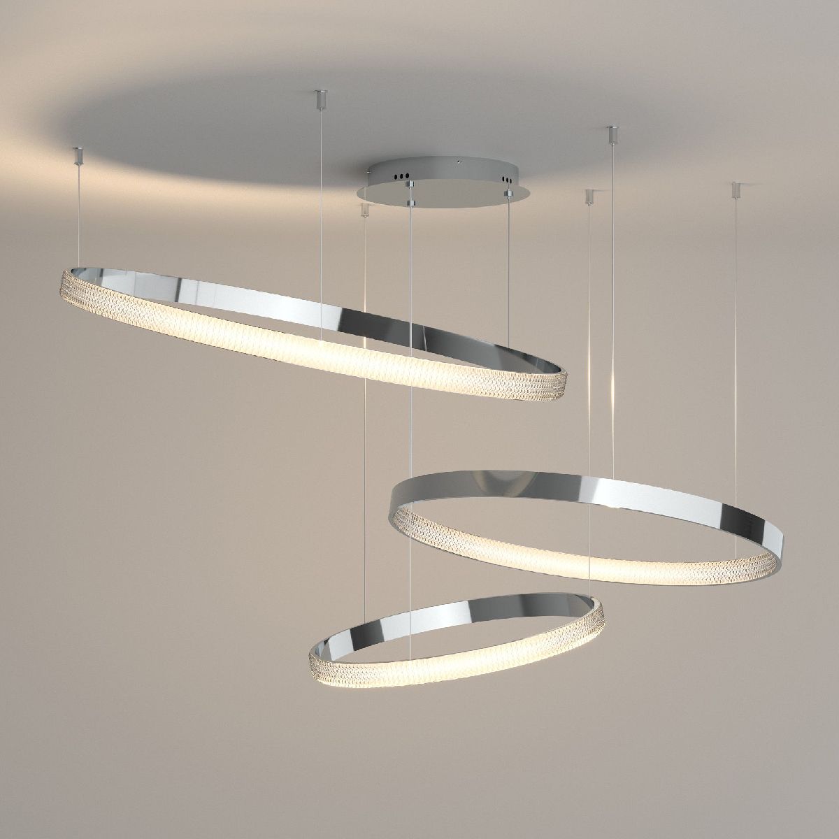 Подвесная люстра Eurosvet Posh 90175/3 хром a045414 Подвесная люстра Eurosvet Posh 90175/3 хром a045414