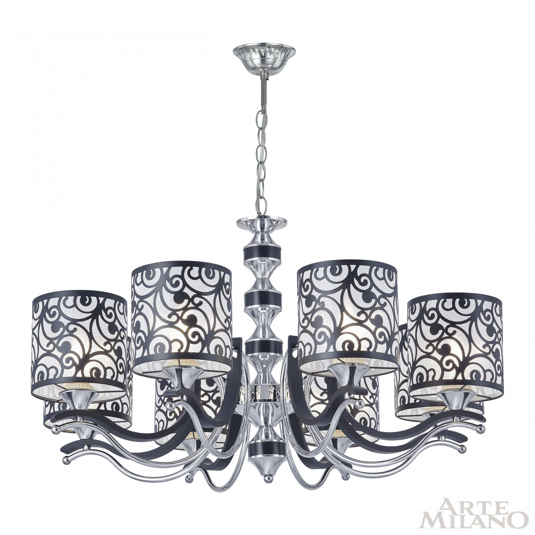 Подвесная люстра Arte Milano Florentia-4957 304957/8 Bk/Ni