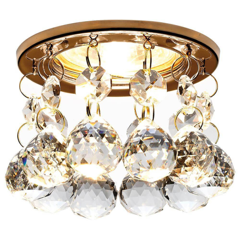 Встраиваемый светильник Ambrella Light Crystal K2051 CL/G Встраиваемый светильник Ambrella Light Crystal K2051 CL/G