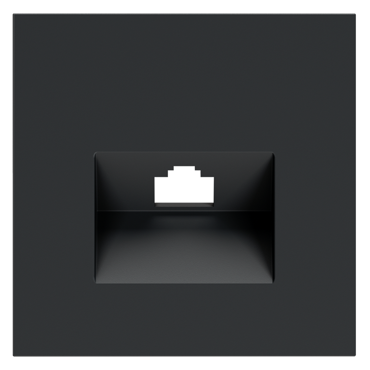 Накладка для розетки компьютерной RJ45 кат.6 Voltum S70 (графит) VLS001307