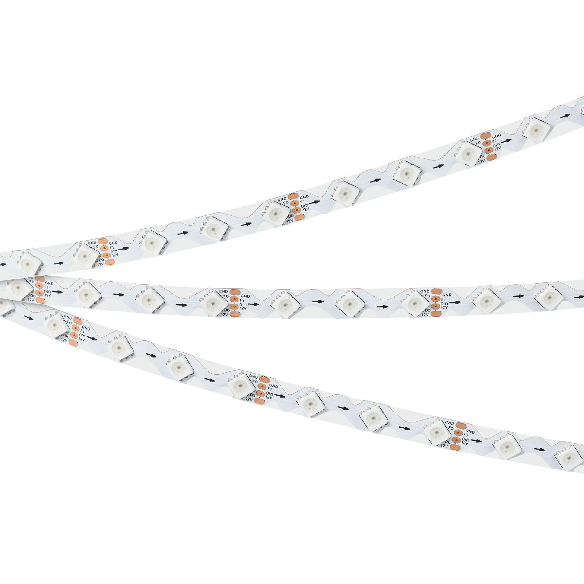 Светодиодная лента Arlight SPI-RZ-B60-8mm 12V RGB-PX1-BPT (9 W/m, IP20, 5060, 5m) 047382