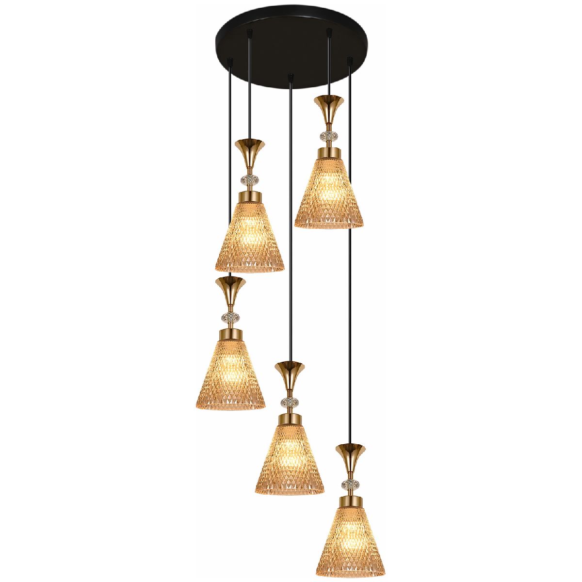 Подвесная люстра Reluce 02005-0.9-05  AMBER Подвесная люстра Reluce 02005-0.9-05  AMBER