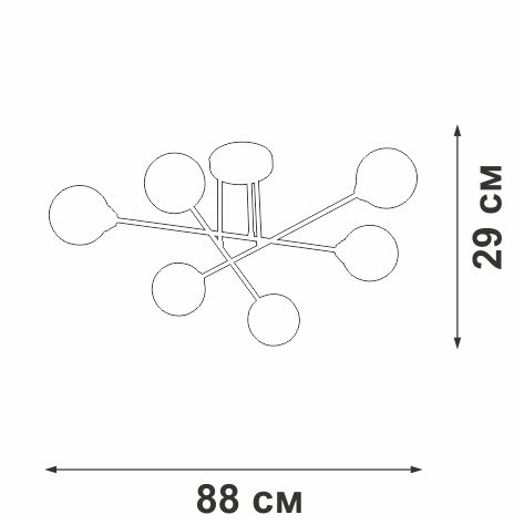Потолочная люстра Vitaluce V3931-8/6PL