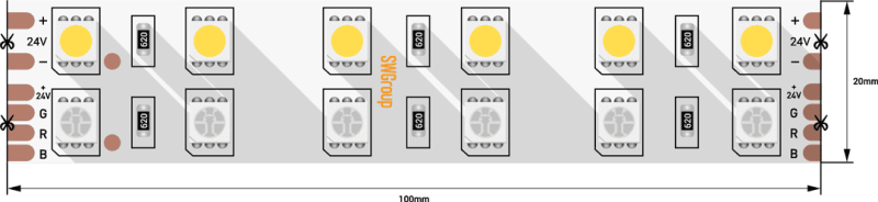 Светодиодная лента SWG SWG5120-24-28.8-RGBW-M 009471 Светодиодная лента SWG SWG5120-24-28.8-RGBW-M 009471