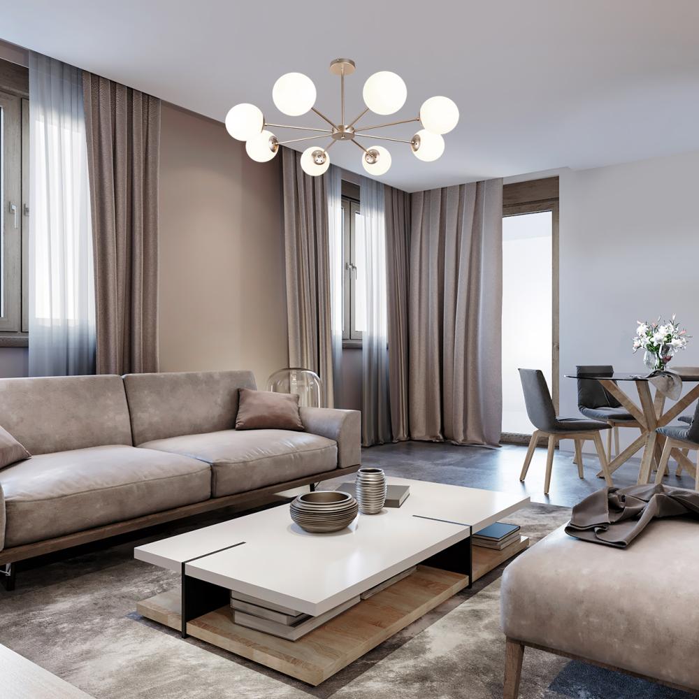 Люстра на штанге Escada Ethereal 2110/8P Nickel Люстра на штанге Escada Ethereal 2110/8P Nickel