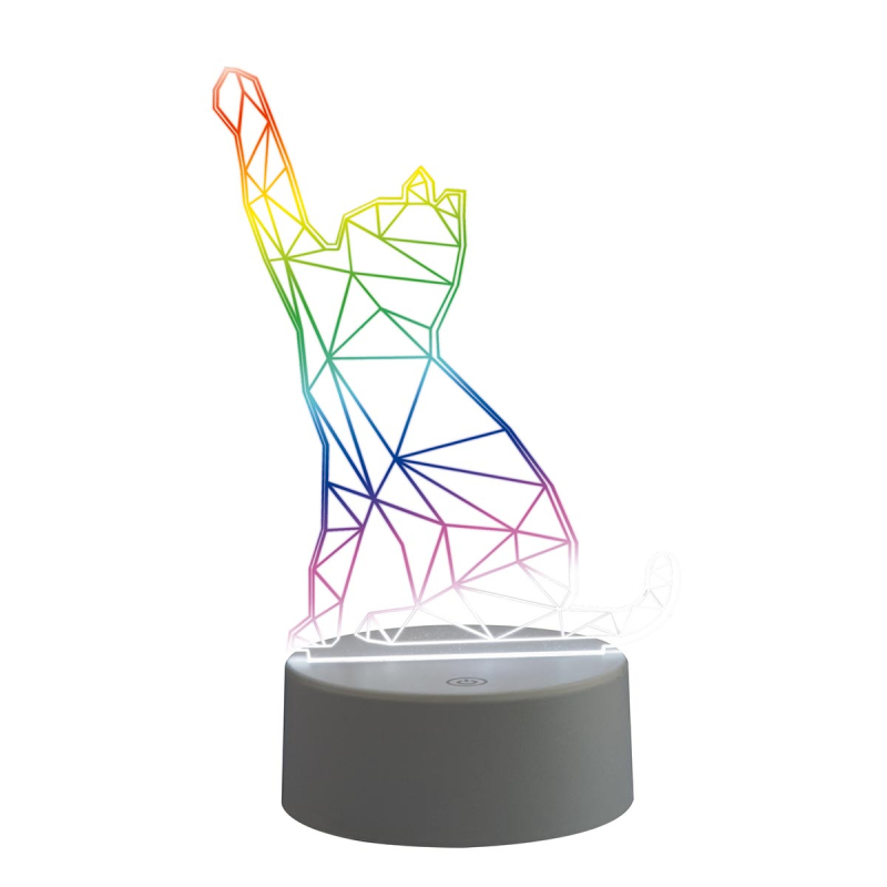 Фигурка светодиодная «Кошка» Uniel (UL-00007419) ULI-M501 RGB/3AAA Catty/White