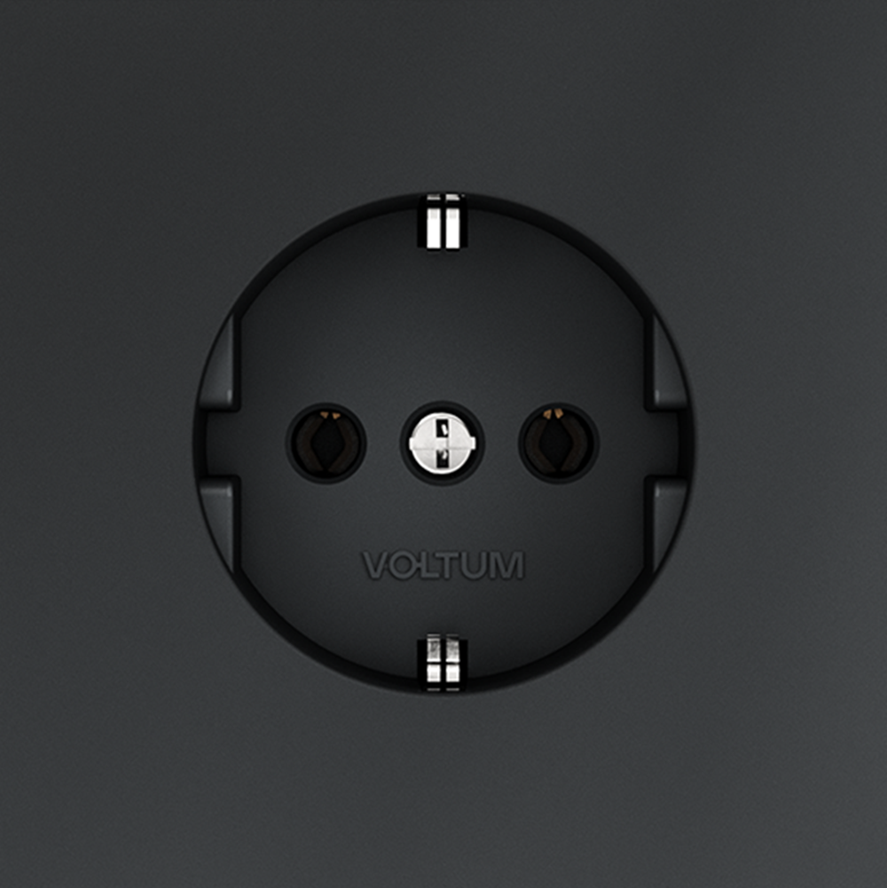 Розетка Voltum S70 VLS040107 (графит)
