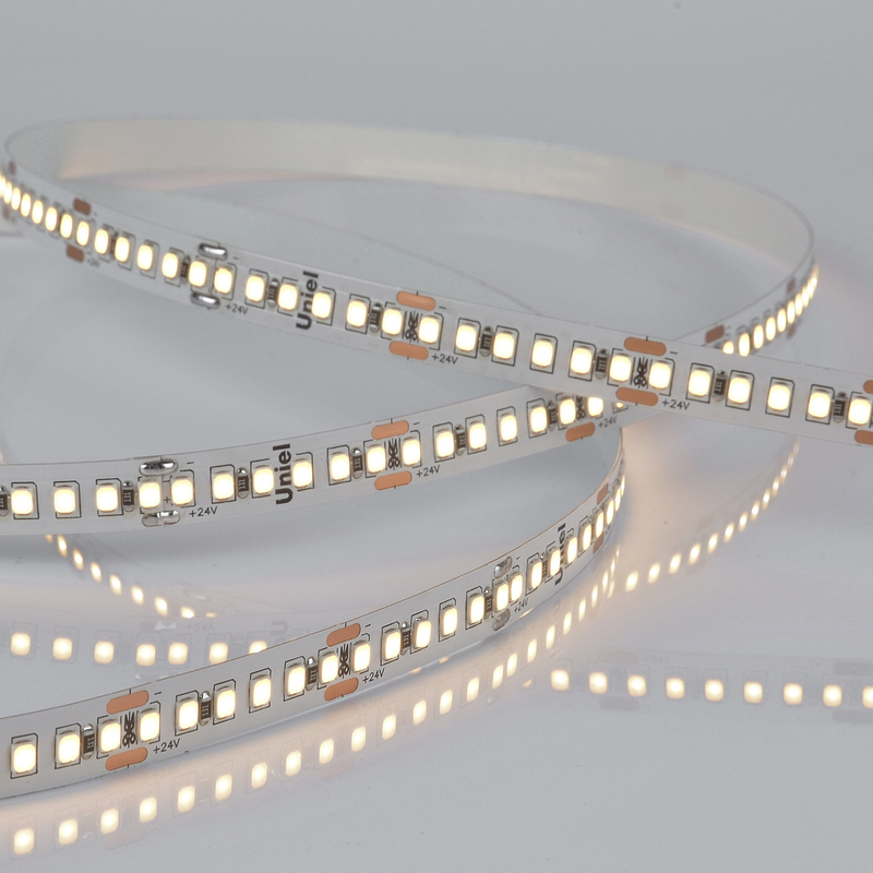 Светодиодная лента Uniel ULS-2835-180LED/m-10mm-IP20-DC24V-17W/m-5M-3000K катушка в герметичной упаковке Светодиодная лента Uniel ULS-2835-180LED/m-10mm-IP20-DC24V-17W/m-5M-3000K катушка в герметичной упаковке