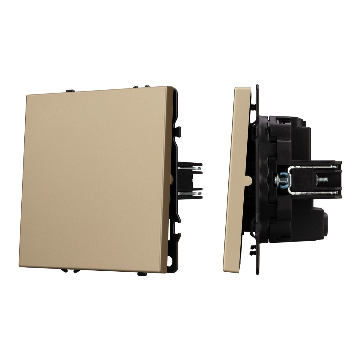 Механизм выключателя одноклавишный перекрёстный Arlight SWT-NOBE-MKX1-SFPL-GD (230V, 10A) 054250