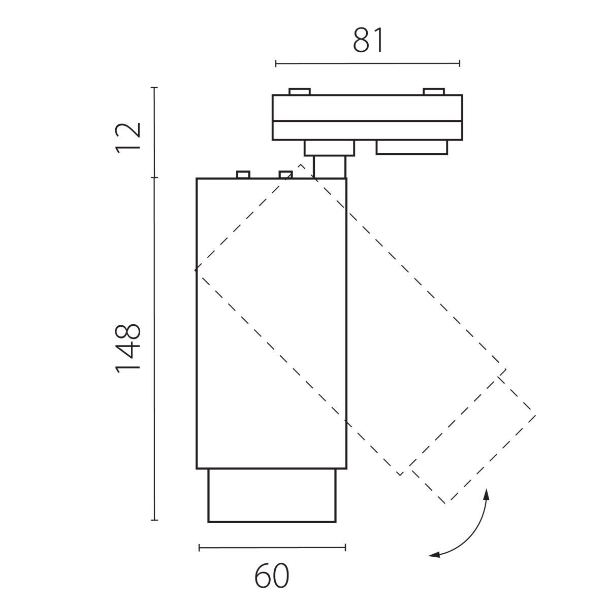 Трековый однофазный профессиональный светильник Lightstar Fuoco P+CCT 218026