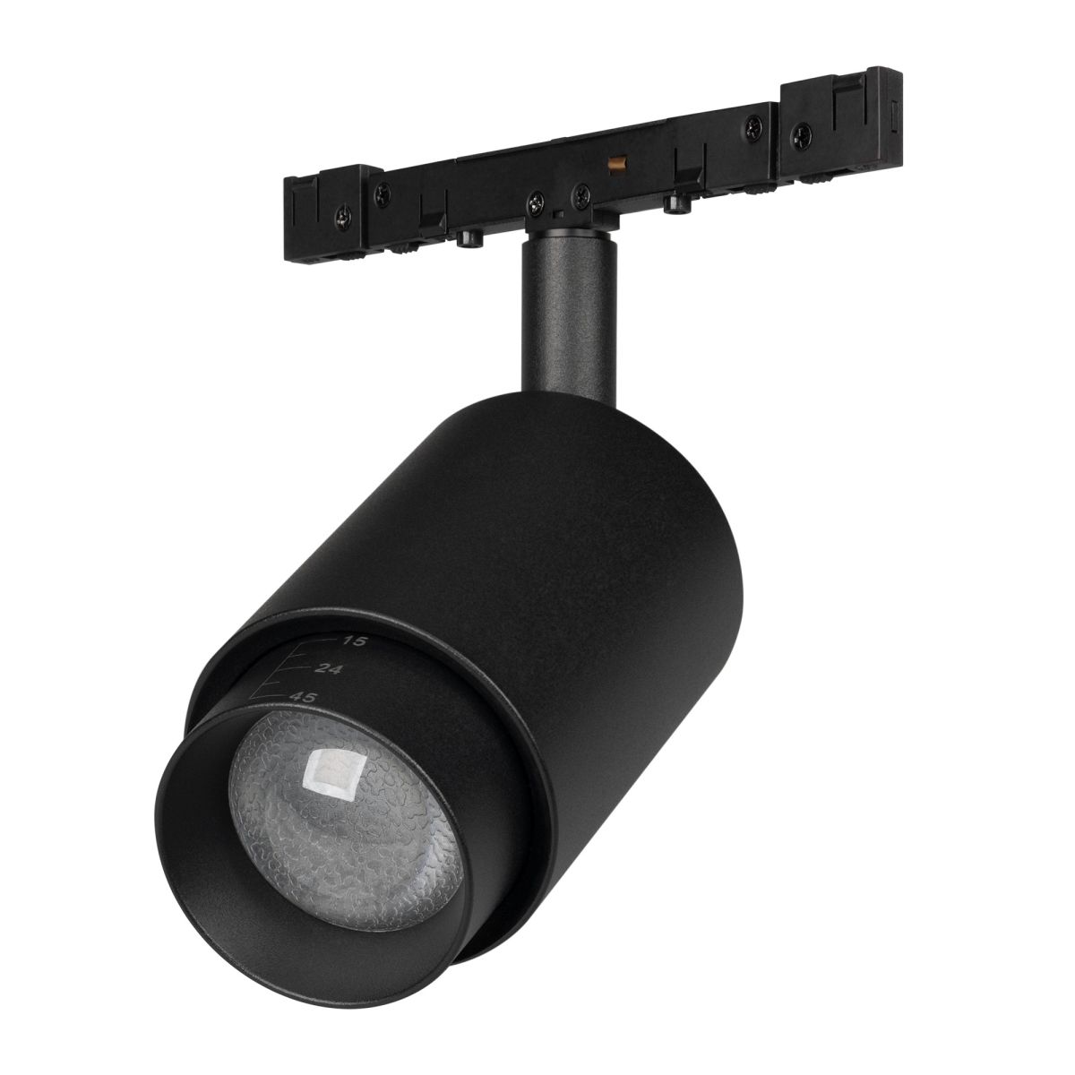 Трековый магнитный светильник Arlight MAG-MICROCOSM-SPOT-ZOOM-R47-9W Day4000 (BK, 15-55 deg, 24V) (IP20 Металл) 050988