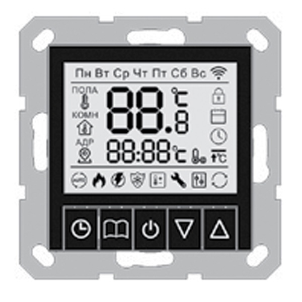 Терморегулятор электронный 250В, 16А в комплекте с датчиком (4м, 5х20мм) Jasmart G4101PB