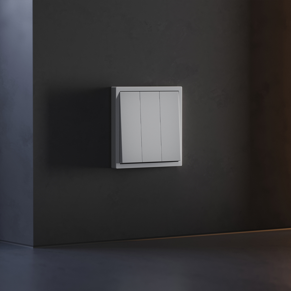 Клавиши для выключателя/переключателя трехклавишного Voltum S70 (серый) VLS000516