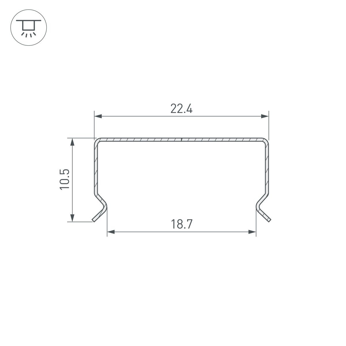 Профиль Arlight гибкий WPH-FLEX-2020-1000 (Сталь) 062625