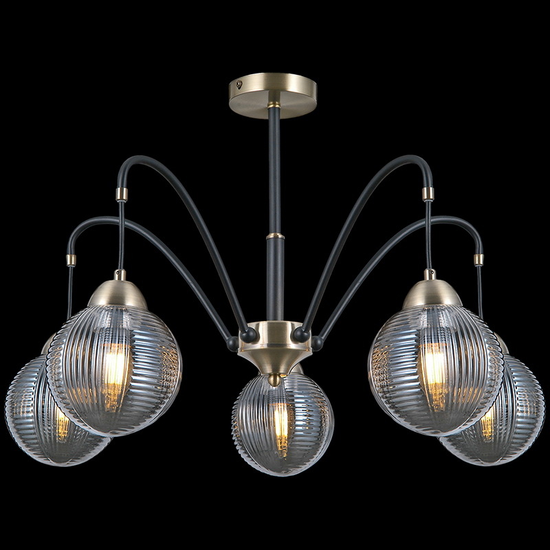 Люстра на штанге Illumico IL0433-5PSQ-79 BK AB Люстра на штанге Illumico IL0433-5PSQ-79 BK AB