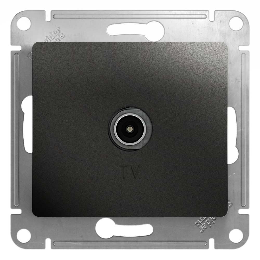 Розетка TV проходная 4DB Systeme Electric Glossa Антрацит GSL000792