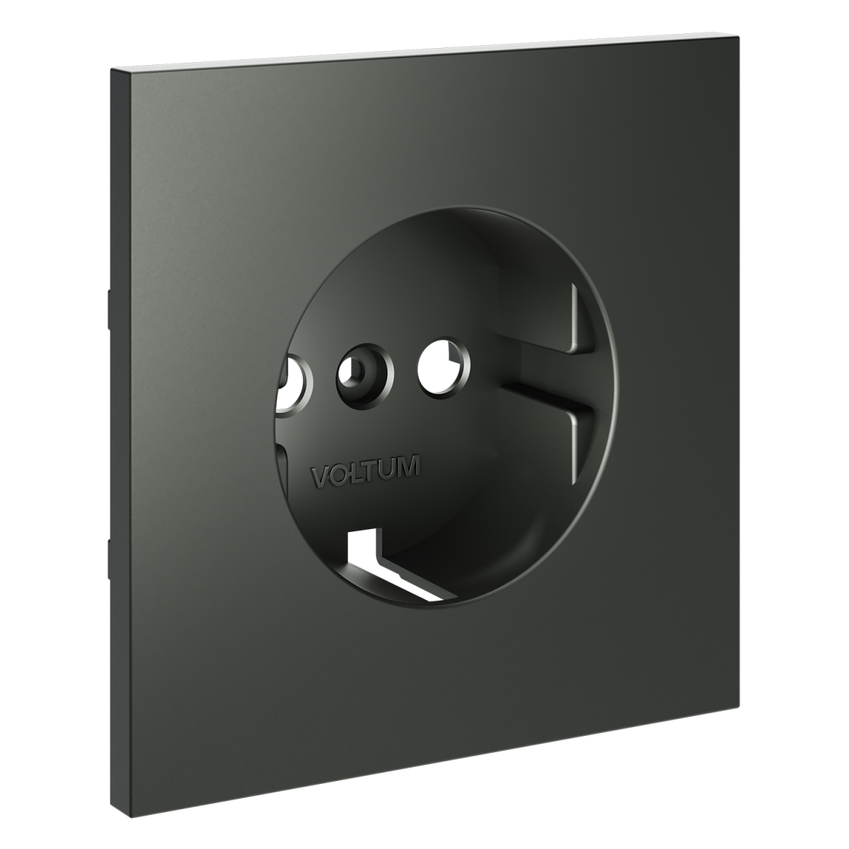 Накладка для розетки с заземлением Voltum S70 (титан) VLS000606