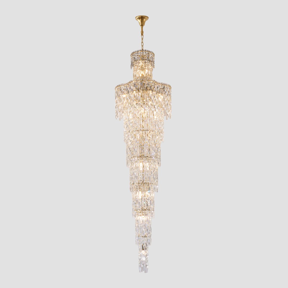 Каскадная люстра Crystal Lux ABRIL SP28 GOLD