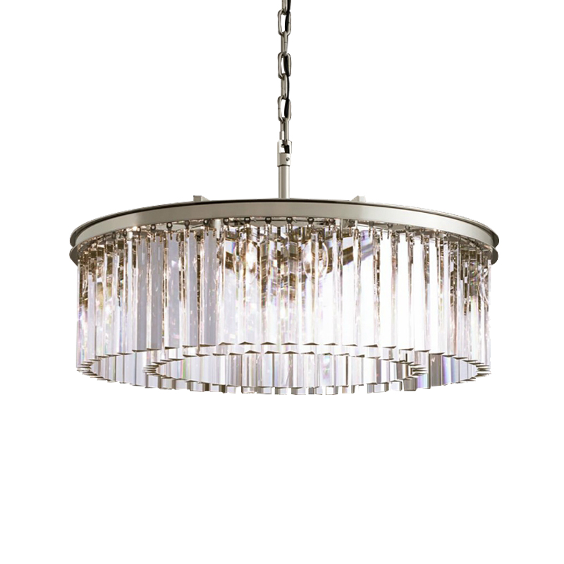 Подвесная люстра Delight Collection 1920s Odeon KR0387P-10B chrome/clear Подвесная люстра Delight Collection 1920s Odeon KR0387P-10B chrome/clear