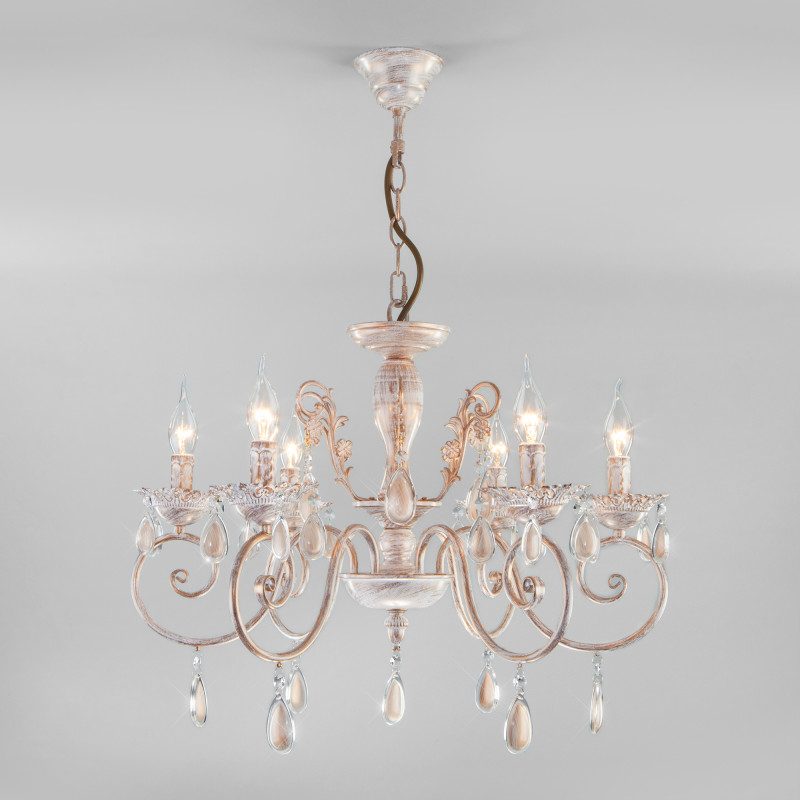 Подвесная люстра Eurosvet 10009/6 золото с белым Подвесная люстра Eurosvet 10009/6 золото с белым