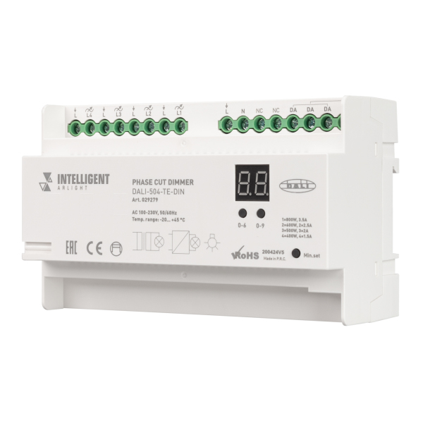 Диммер Arlight DALI-504-TE-DIN 230V 4x2A 029279 Диммер Arlight DALI-504-TE-DIN 230V 4x2A 029279