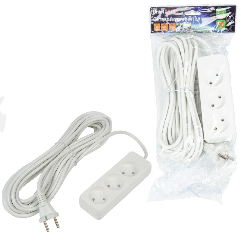 Удлинитель бытовой Uniel Ultra S-CU3-7 WHITE UL-00009986