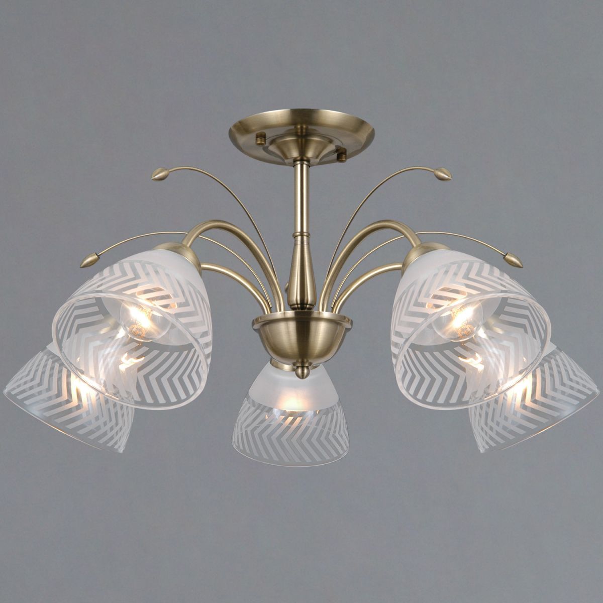 Люстра на штанге Illumico IL0594-5CSQ-25 AB AREZZO Люстра на штанге Illumico IL0594-5CSQ-25 AB AREZZO