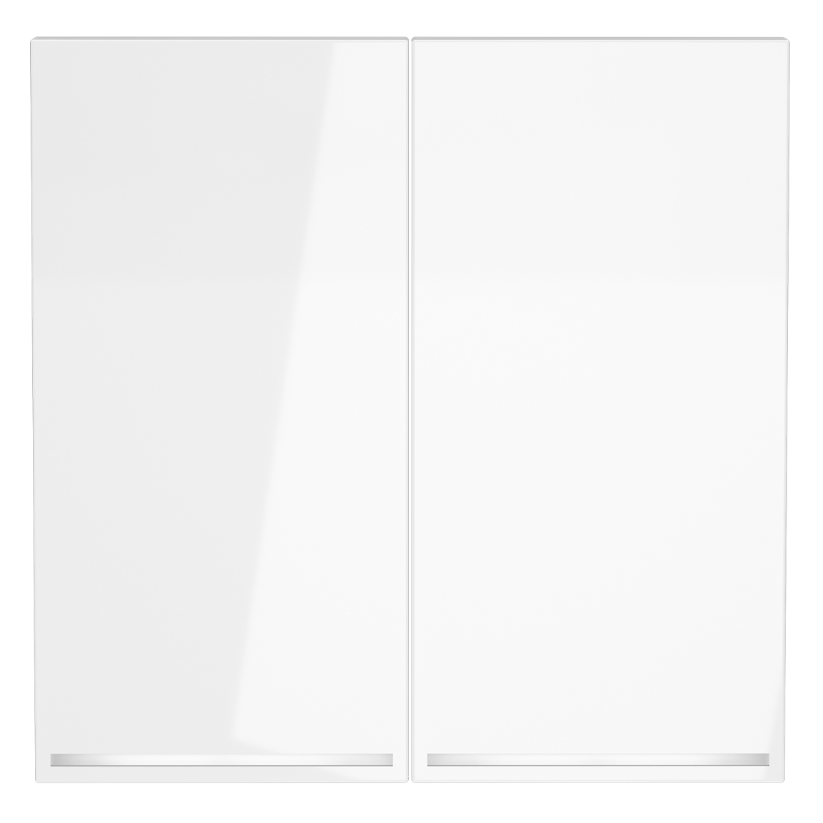 Клавиши для выключателя/переключателя двухклавишного с подсветкой Voltum S70 (белый глянцевый) VLS000401