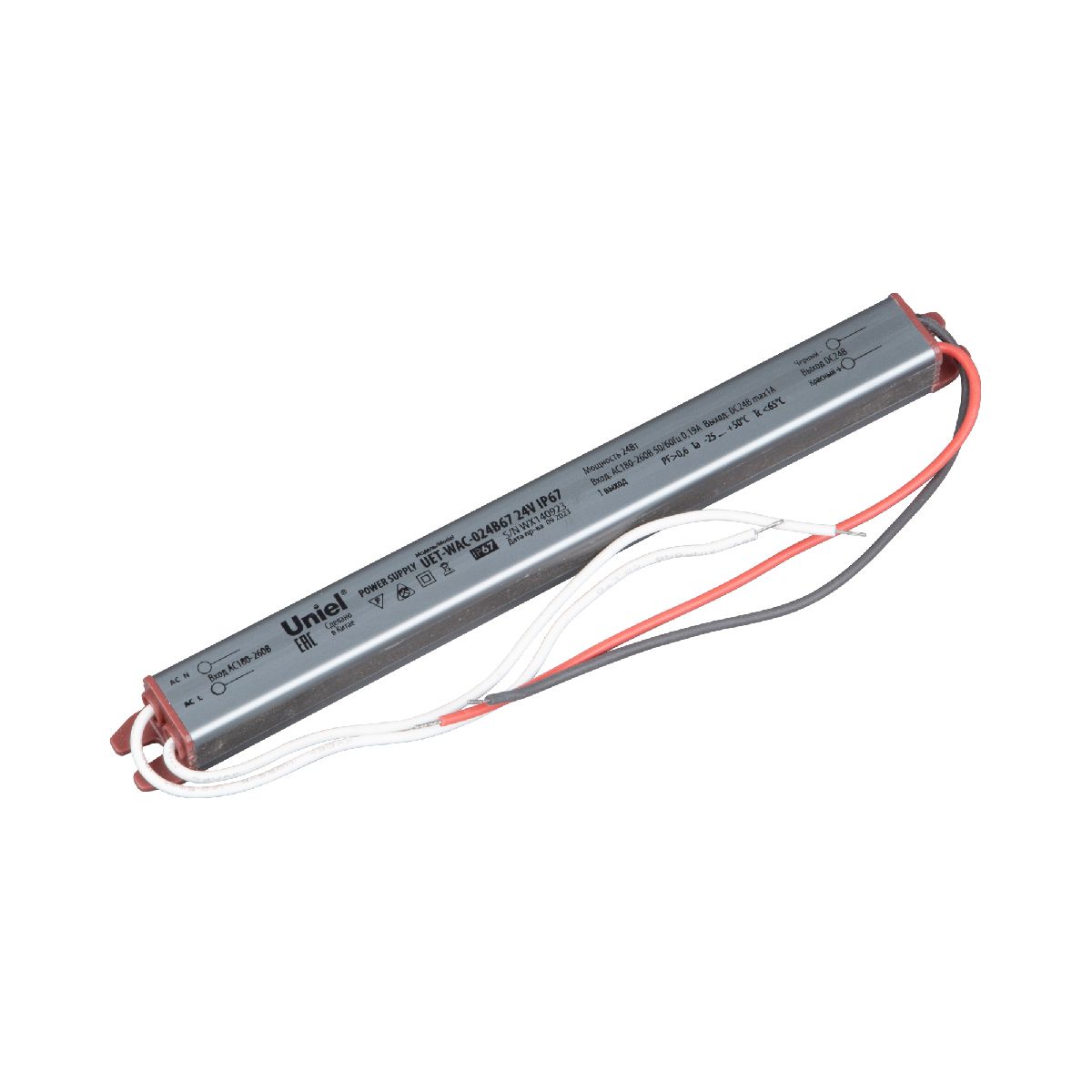 Блок питания Uniel 24Вт DC24В 1А IP67 UET-WAC-024B67 24V IP67 UL-00010253 Блок питания Uniel 24Вт DC24В 1А IP67 UET-WAC-024B67 24V IP67 UL-00010253