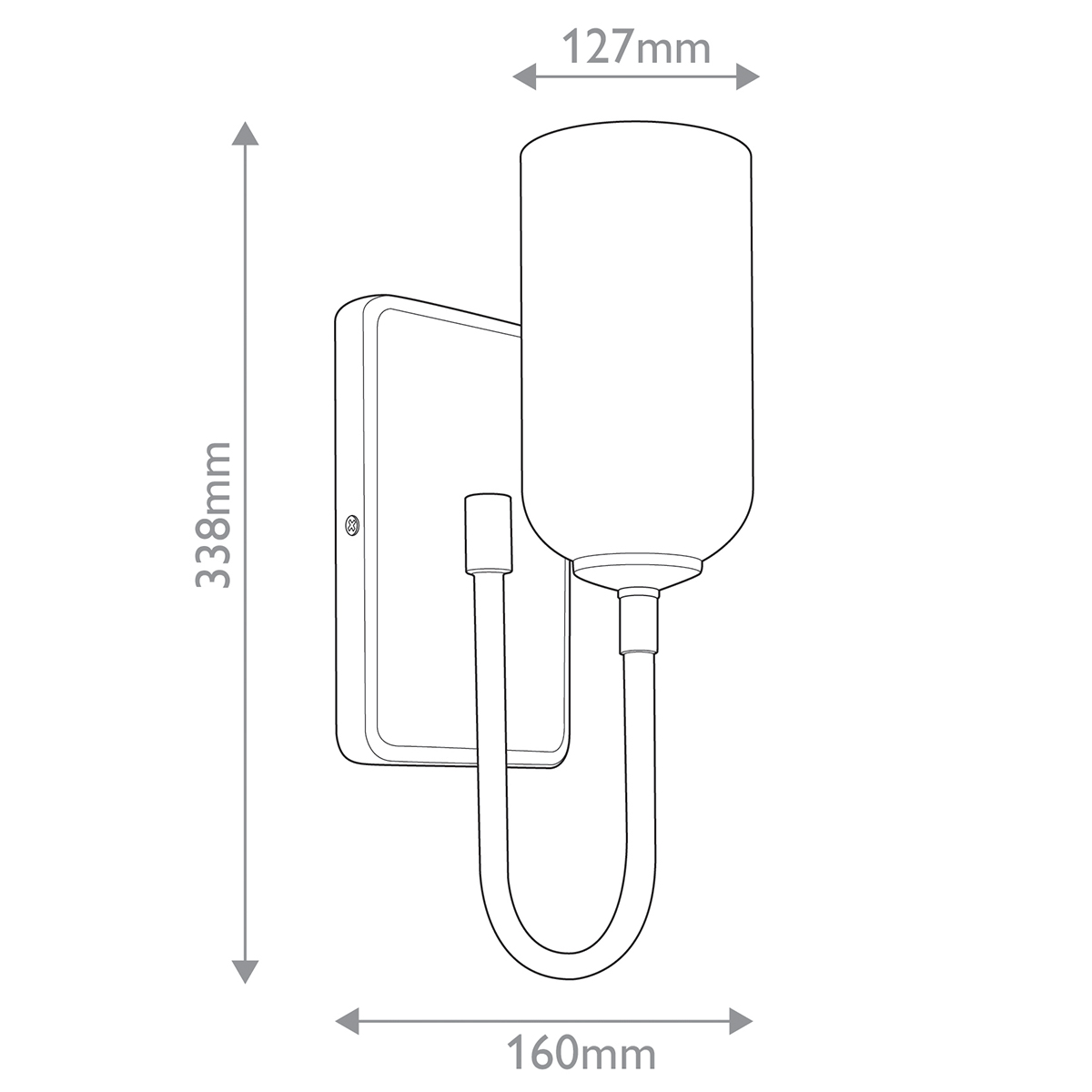 Бра для ванных комнат Kichler KL-SOLIA-1W-BNB