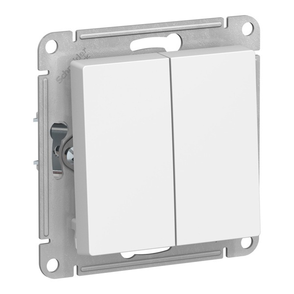 Переключатель 2-клавишный перекрестный Systeme Electric AtlasDesign Лотос ATN001373