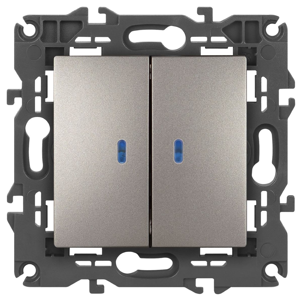 Выключатель двойной с подсветкой Эра Elegance 14-1105-16 Б0065789