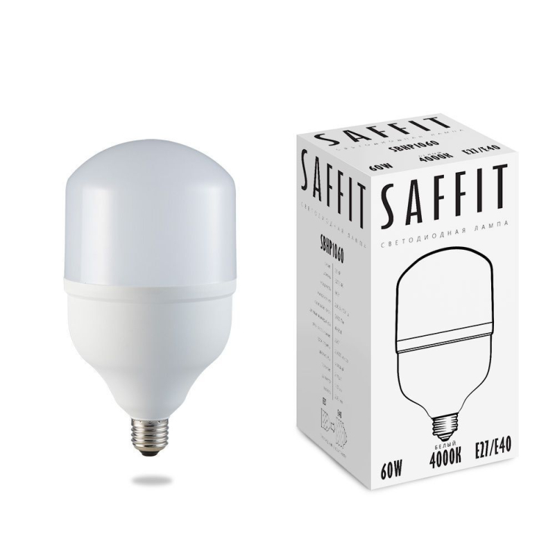 Лампа светодиодная Saffit SBHP1060 E27-E40 60W 4000K 55096 Лампа светодиодная Saffit SBHP1060 E27-E40 60W 4000K 55096