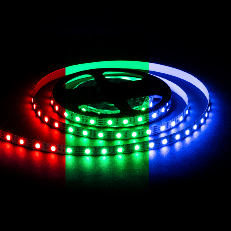 Светодиодная лента OGM 12В 5050 14,4Вт/м RGB 5м IP20 LSE-271
