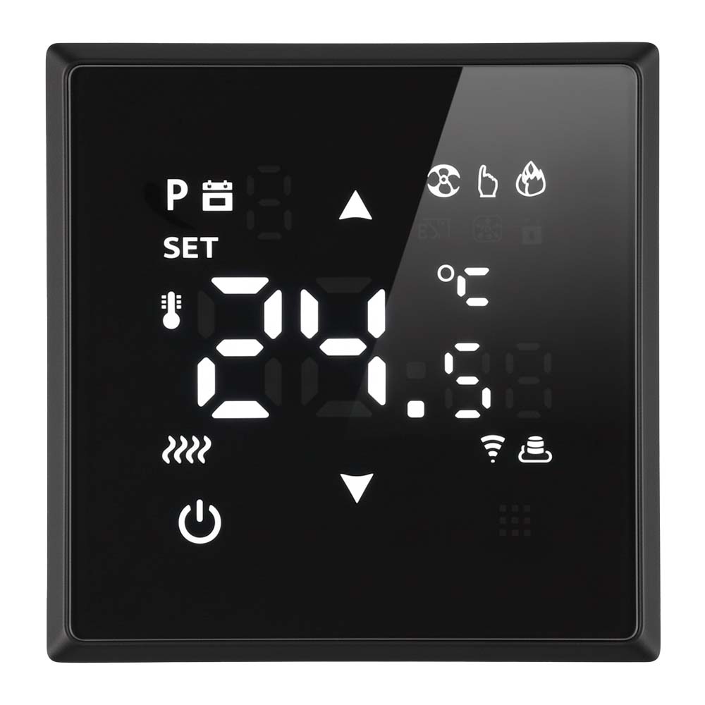 Терморегулятор Wi-Fi (механизм) Stekker Эмили RSW00-5119-05 250В 3500Вт черный уголь, soft touch 50377