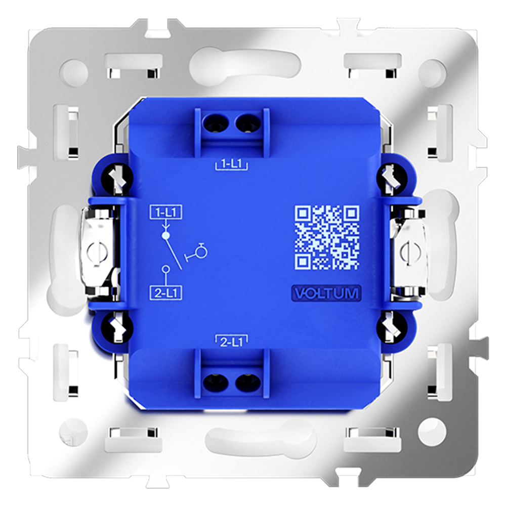 Выключатель с самовозвратом одноклавишный Voltum S70 VLS010601 (белый глянцевый)