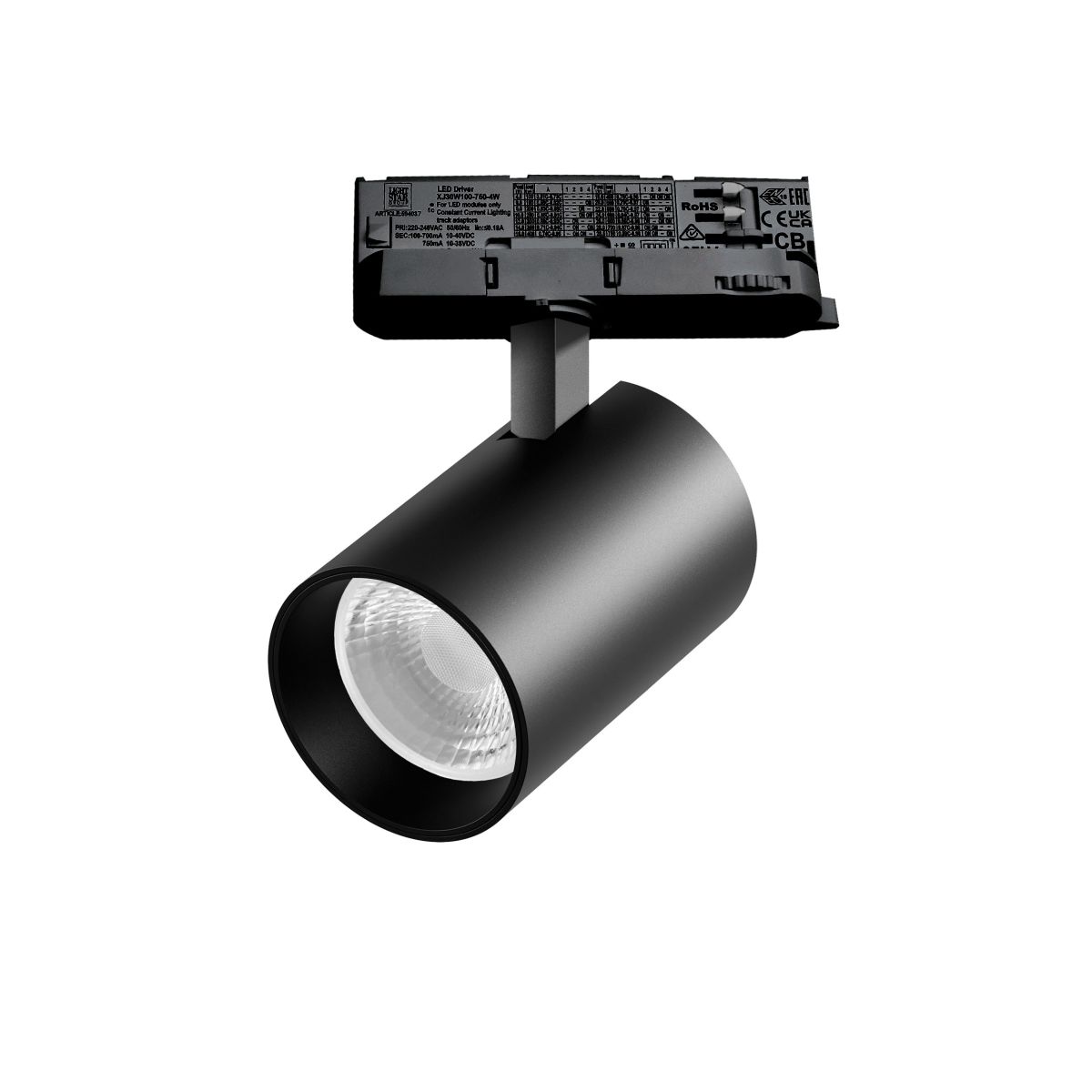 Трековый трехфазный светильник Quattro LED 36G с адаптером Lightstar Alta Base A5337QT36G (215337 + 594037 + 215303)
