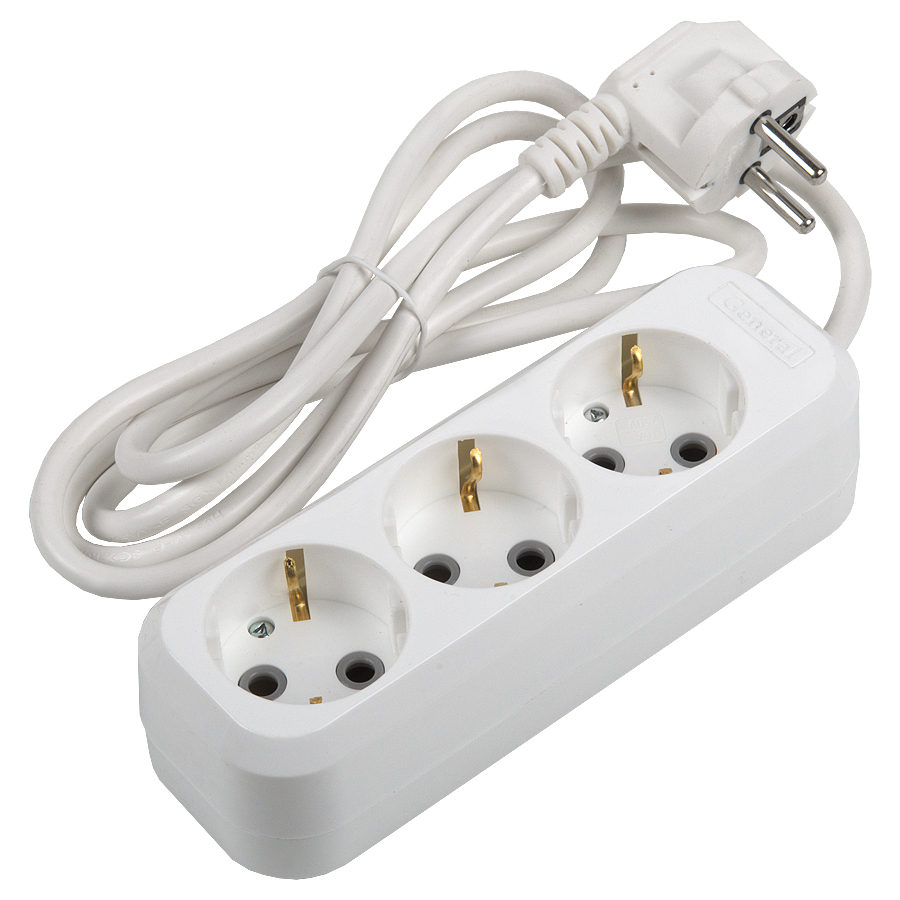 Удлинитель бытовой General GES-16-3x100-3-15m 470092