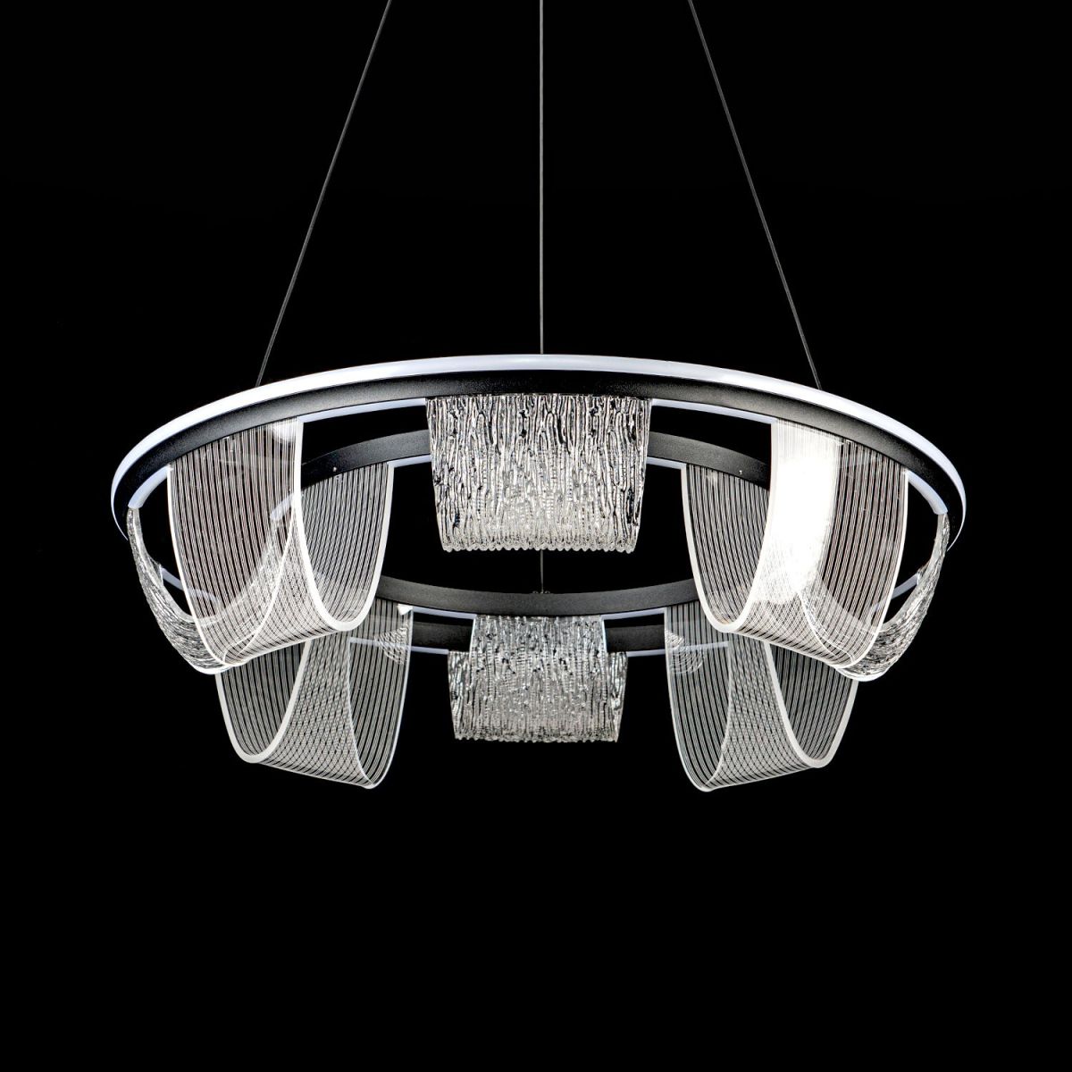 Подвесная люстра LED4U L7706-630 BK