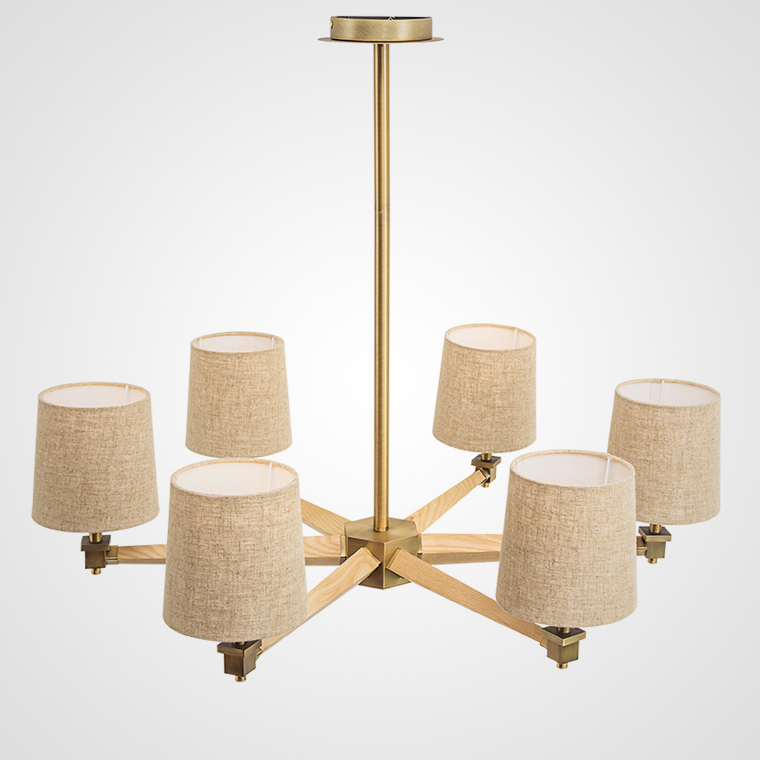 Люстра на штанге ImperiumLoft Stavra Jorgenson Beige/Light Wood 203573-26 Люстра на штанге ImperiumLoft Stavra Jorgenson Beige/Light Wood 203573-26