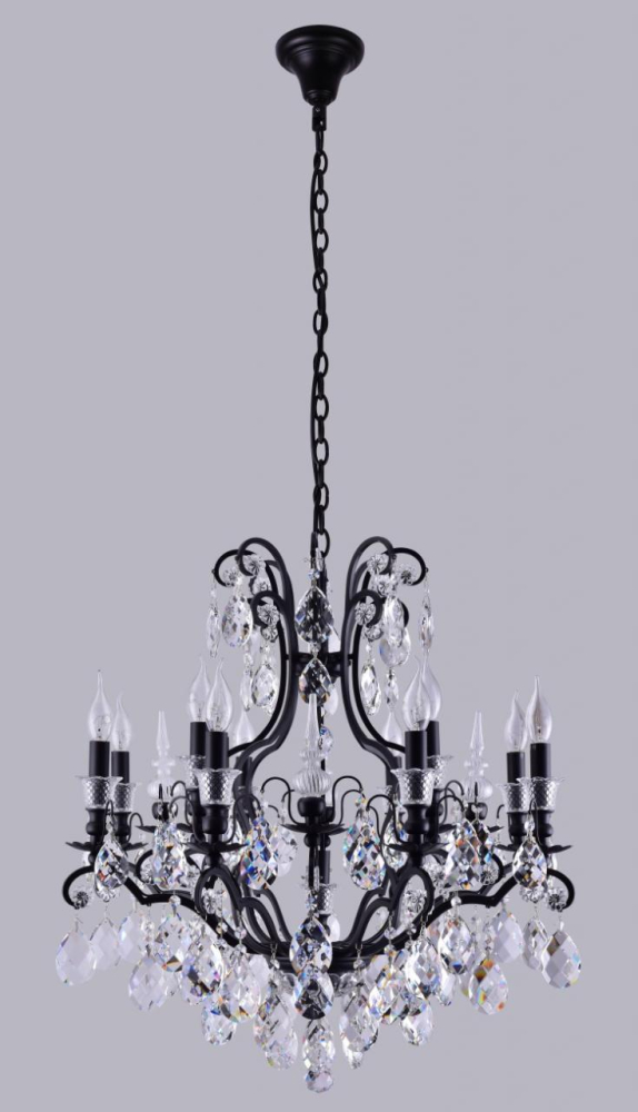 Подвесная люстра Crystal Lux Magnifico SP13 Black/Transparent Подвесная люстра Crystal Lux Magnifico SP13 Black/Transparent